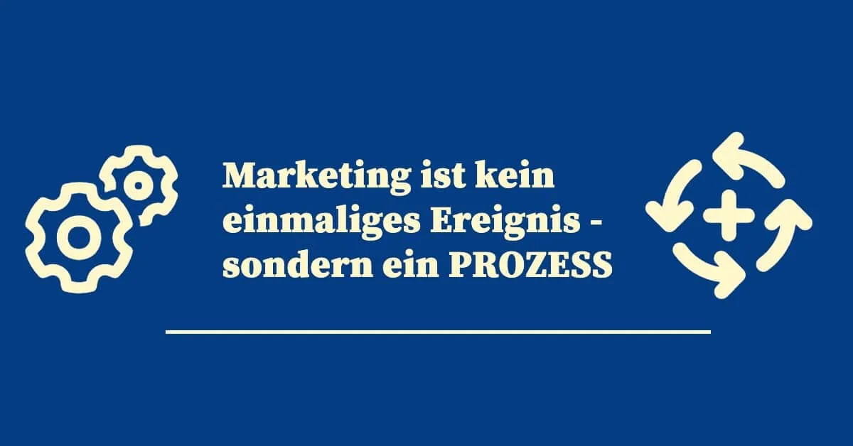 Marketing ist kein einmaliges Ereignis- sondern ein PROZESS