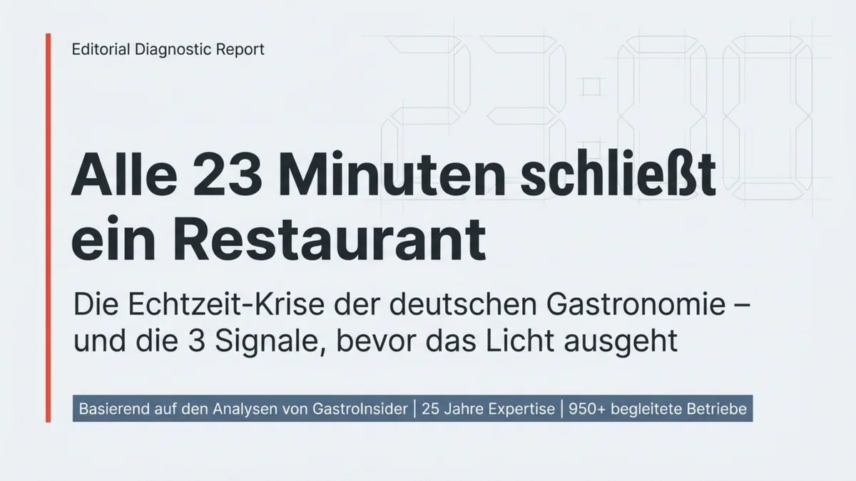 Alle 23 Minuten schliesst ein Restaurant – die Echtzeit-Krise der deutschen Gastronomie