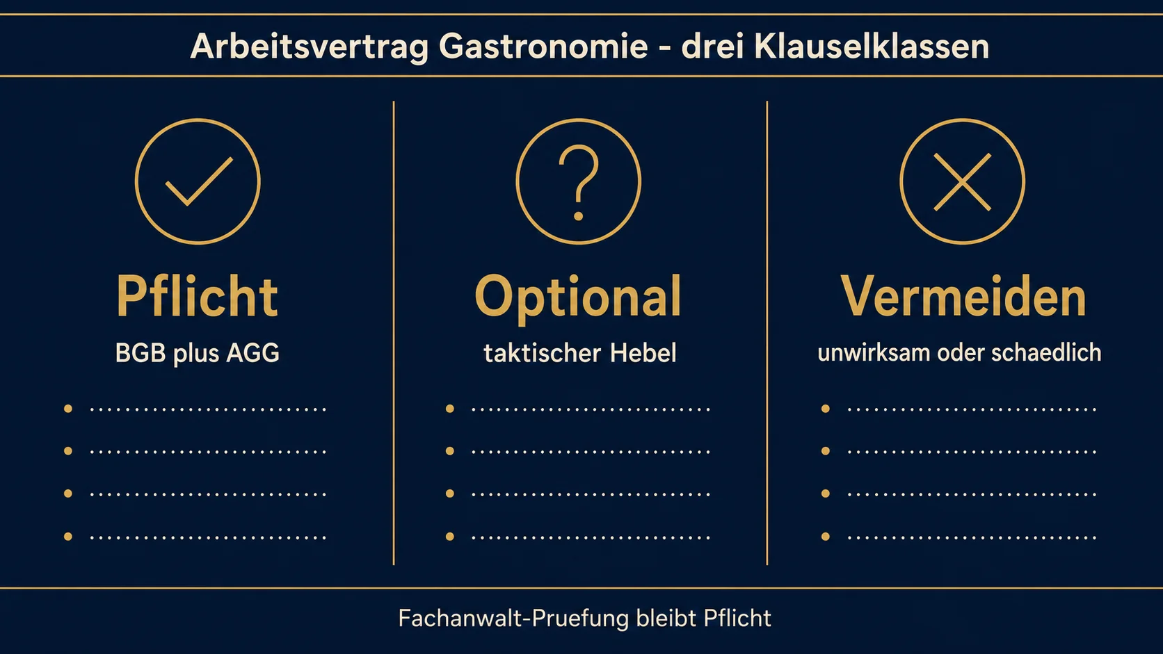 Arbeitsvertrag Gastronomie 2026: Vorlage, Pflichtklauseln und die Checkliste vor der Unterschrift