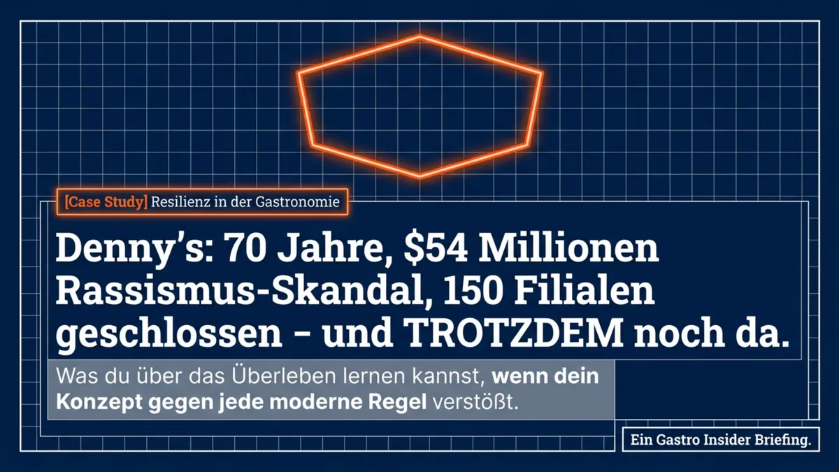 Denny's: 70 Jahre, $54 Millionen Rassismus-Skandal, 150 Filialen geschlossen – und TROTZDEM noch da. Was du über Resilienz lernen kannst