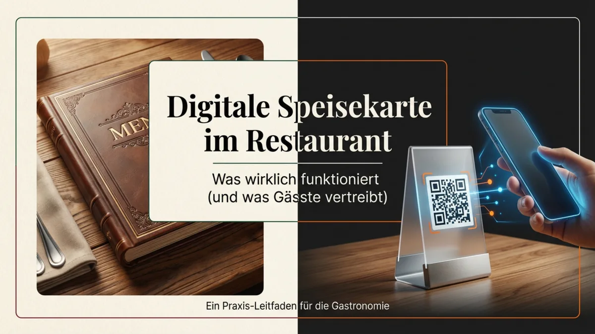 Digitale Speisekarte im Restaurant: Was wirklich funktioniert (und was Gäste vertreibt)