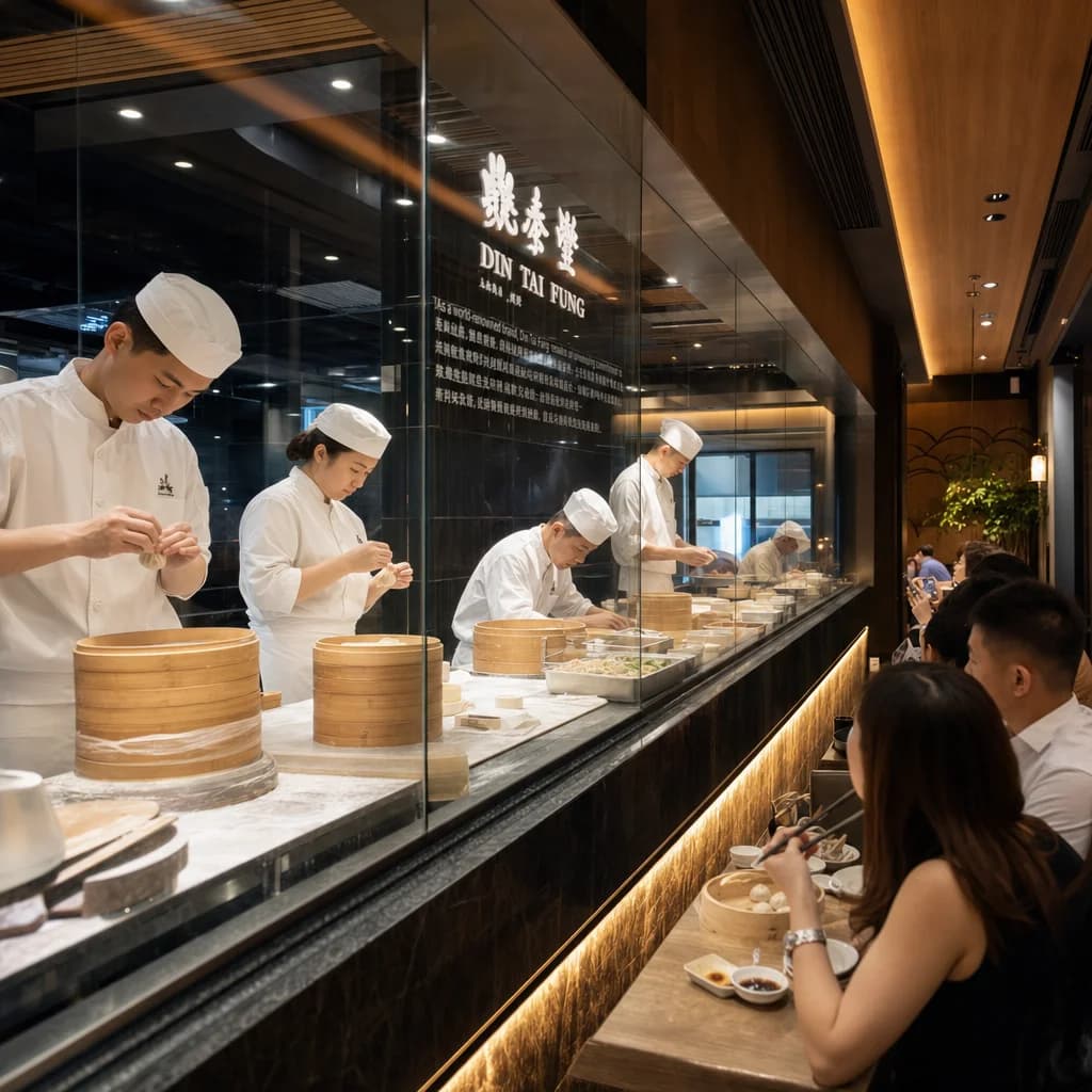 Din Tai Fung: 27,4 Mio USD pro US-Filiale, 0 in DACH – Was 18 Falten und 21 Gramm DACH-Operatoren über Disziplin lehren