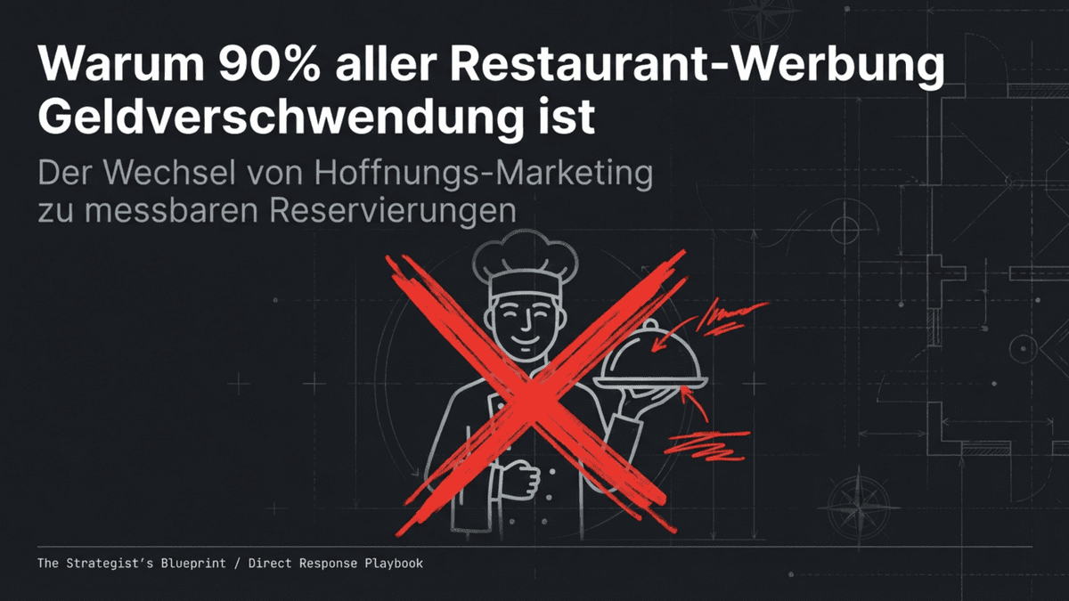 Direct Response vs. Image-Werbung: Warum 90% aller Restaurant-Werbung Geldverschwendung ist
