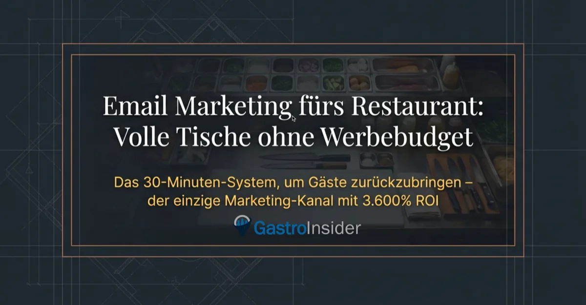 Email Marketing Restaurant: Wie du Gäste zurückbringst ohne einen Cent für Werbung auszugeben