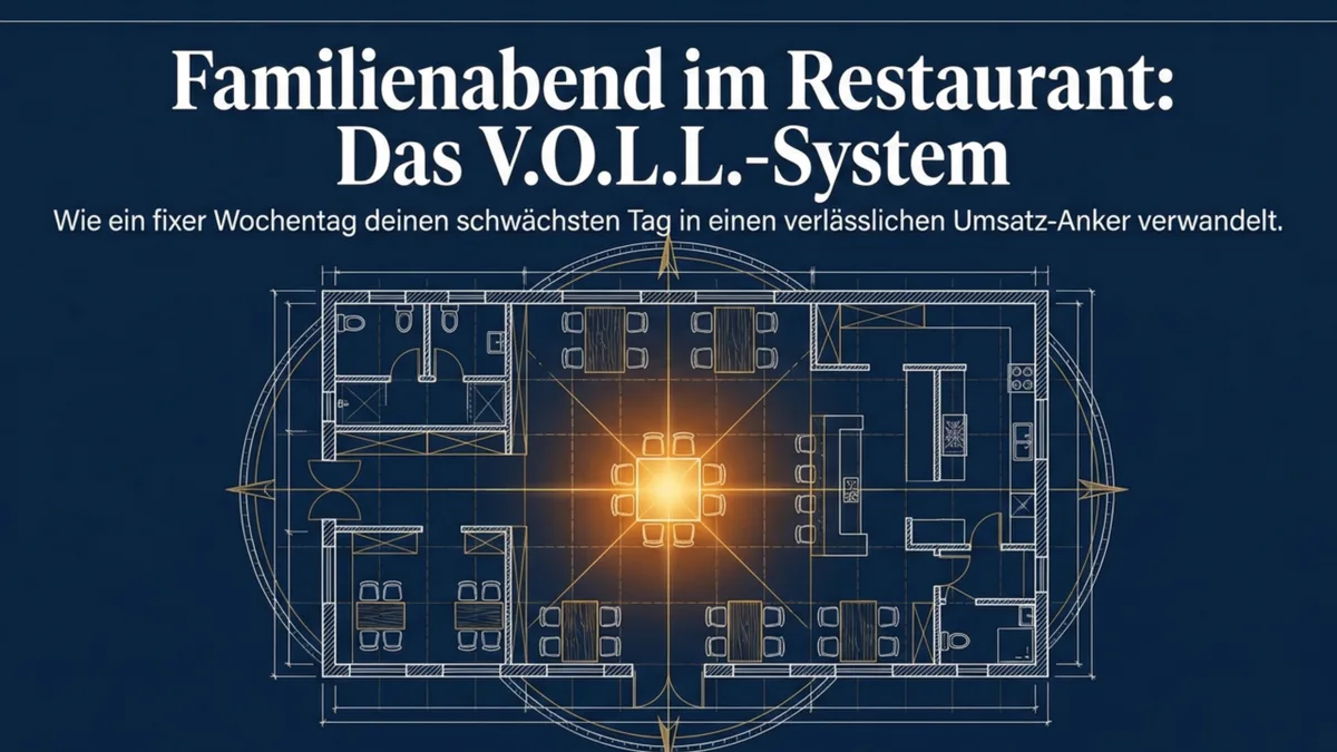 Familienabend im Restaurant: Wie ein fixer Wochentag deinen schwächsten Tag zum Umsatz-Anker macht