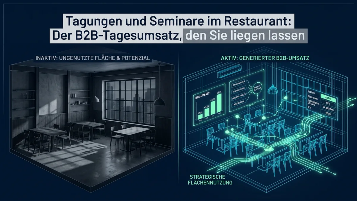 Tagungen und Seminare im Restaurant: Der B2B-Tagesumsatz den die meisten Gastronomen liegen lassen