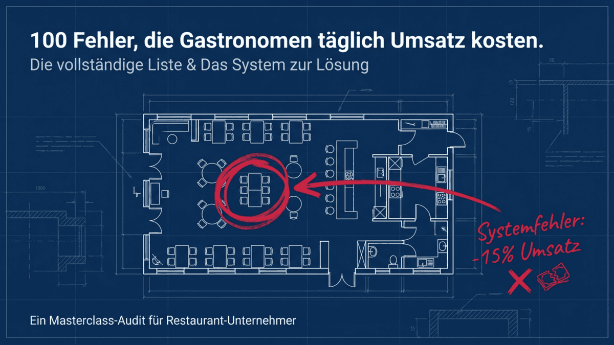 100 Fehler die Gastronomen Umsatz kosten: Die vollständige Liste