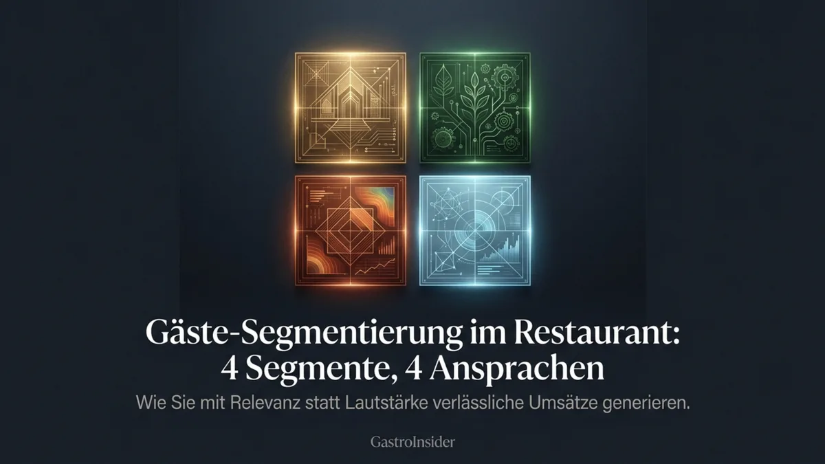 Gäste-Segmentierung Restaurant: 4 Segmente, 4 Ansprachen