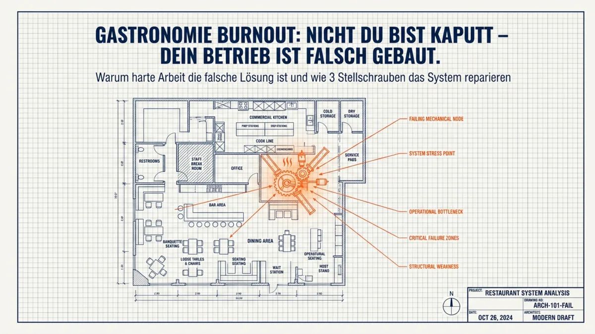 Gastronomie Burnout: Nicht du bist kaputt – dein Betrieb ist falsch gebaut