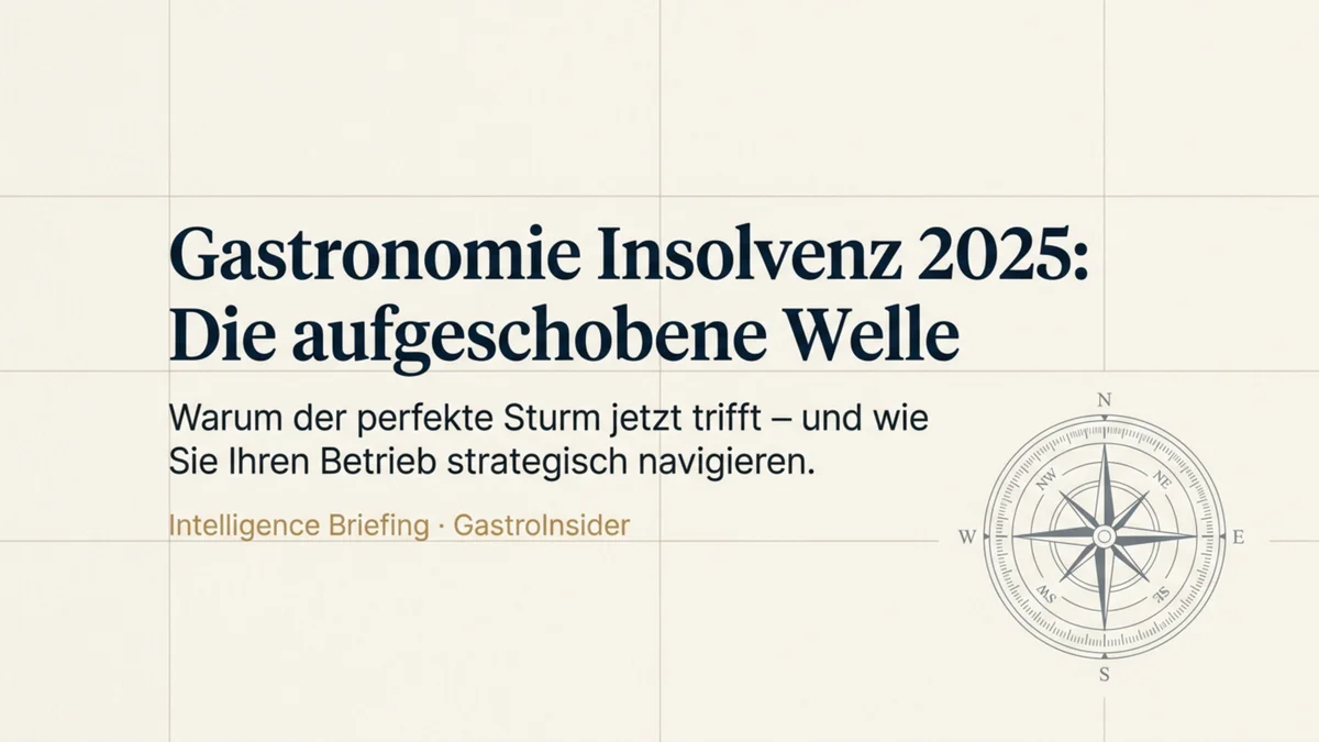 Gastronomie Insolvenz 2025 – die aufgeschobene Welle aus der Coronazeit