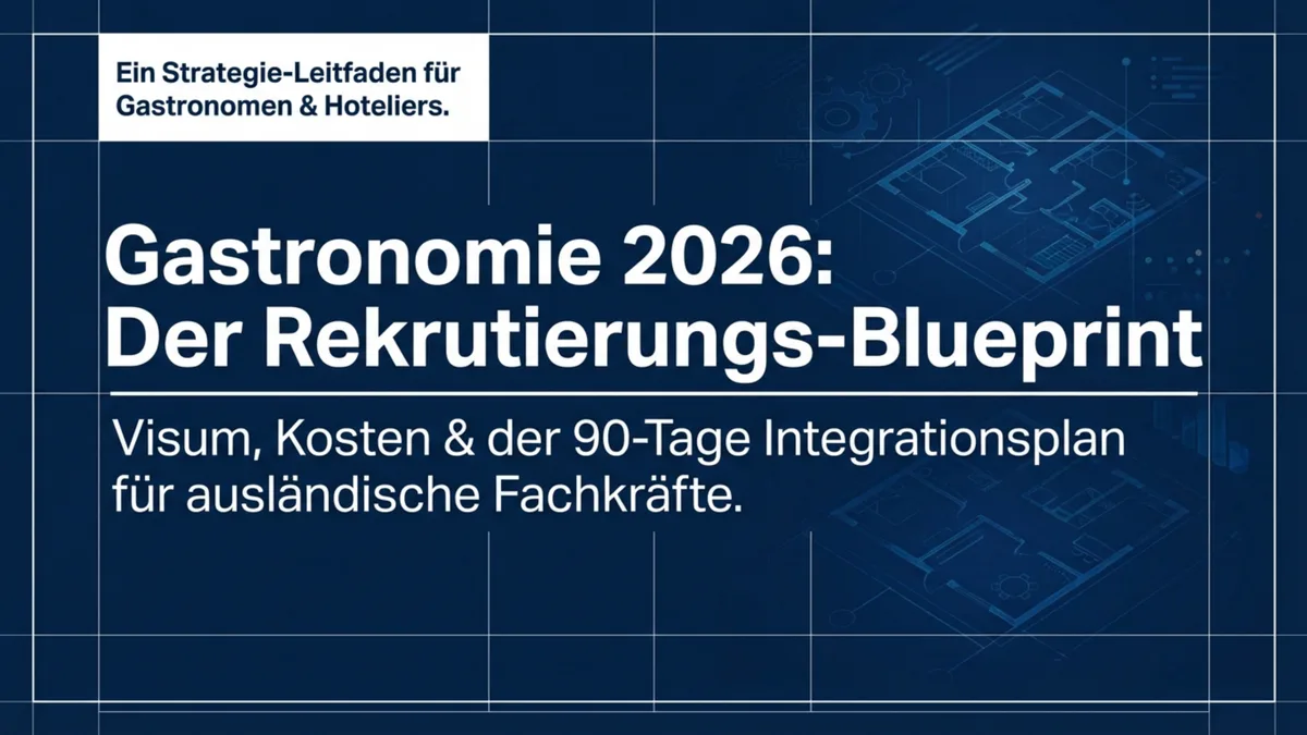 Gastronomie-Personal aus dem Ausland rekrutieren: Visum, Kosten, Leitfaden 2026
