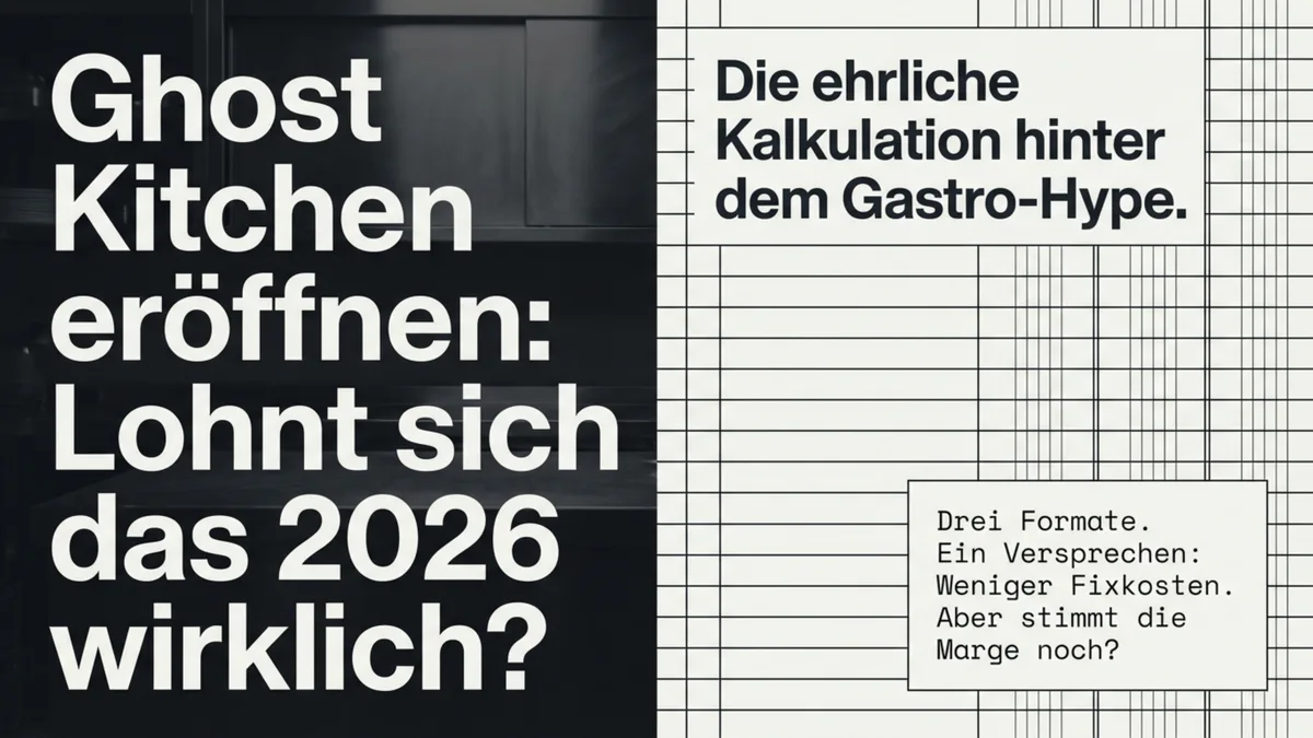 Ghost Kitchen eröffnen: Lohnt sich das 2026 wirklich?