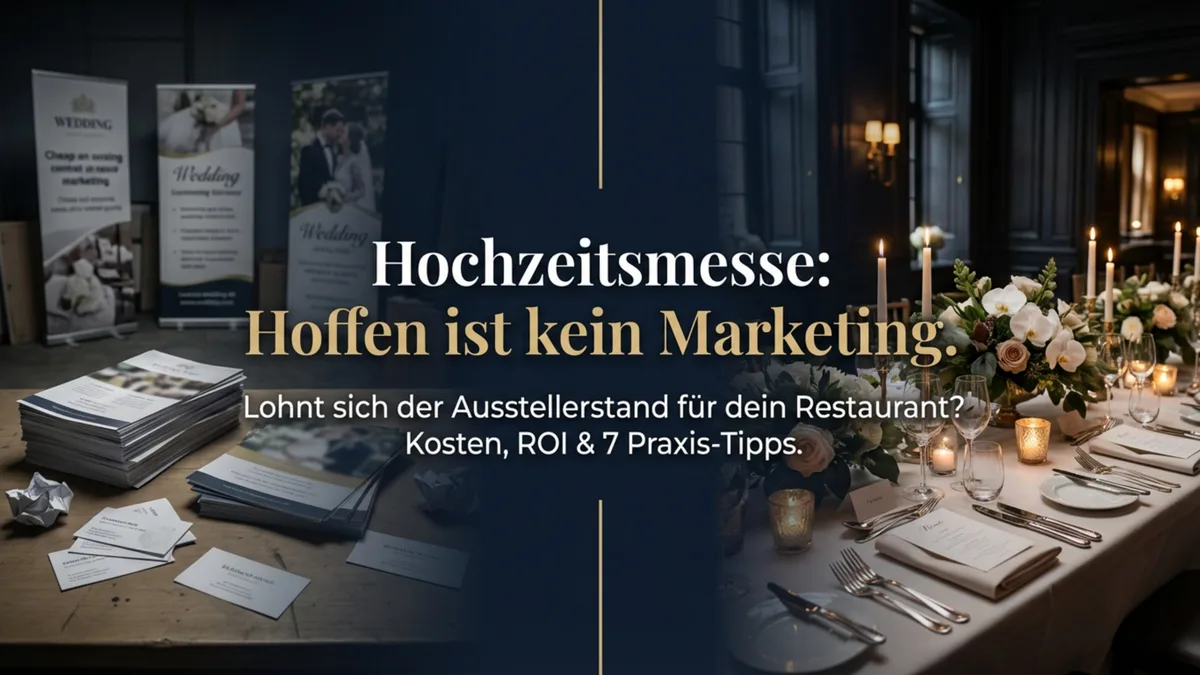 Hochzeitsmesse als Aussteller: Lohnt sich das für dein Restaurant? Kosten, ROI & 7 Praxis-Tipps