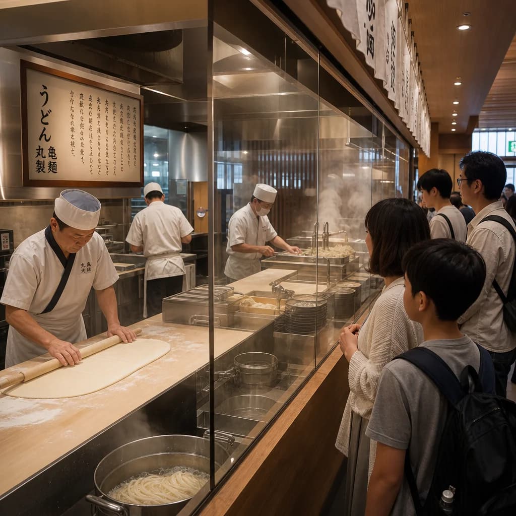 Marugame Seimen: 903 Filialen mit Live-Udon-Production am Counter, 0 in DACH – Was Operations-Theater Restaurants lehrt