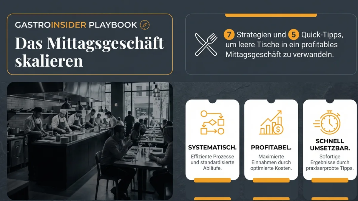 Das Mittagsgeschäft schnell steigern - 7 Strategien und 5 Tipps für mehr Mittagsgäste