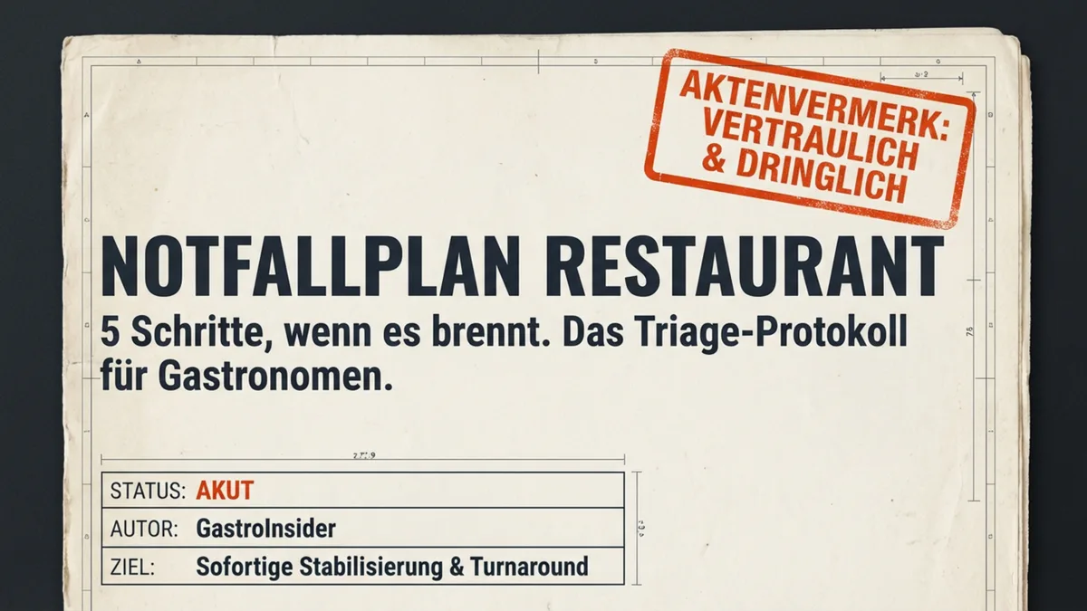 Notfallplan Restaurant: 5 Schritte wenn es brennt