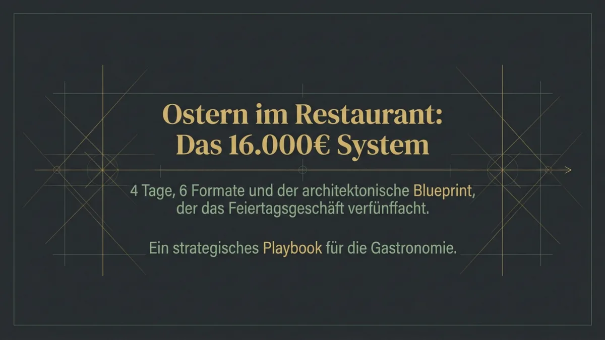 Ostern im Restaurant: 4 Tage, 6 Formate und das System das 16.000€ statt 3.200€ bringt