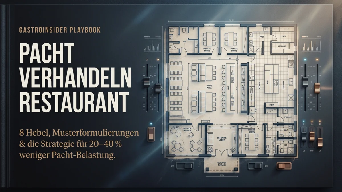 Pacht verhandeln Restaurant: 8 Hebel + Musterformulierungen