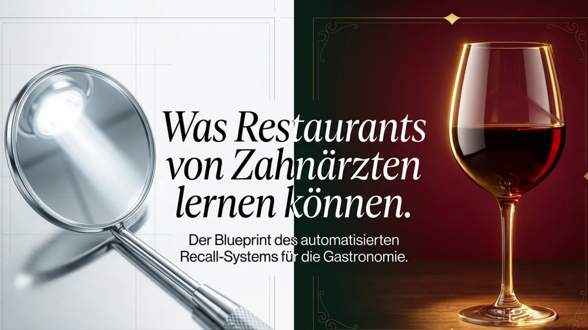 Was Restaurants von Zahnärzten lernen können: Das Recall-System