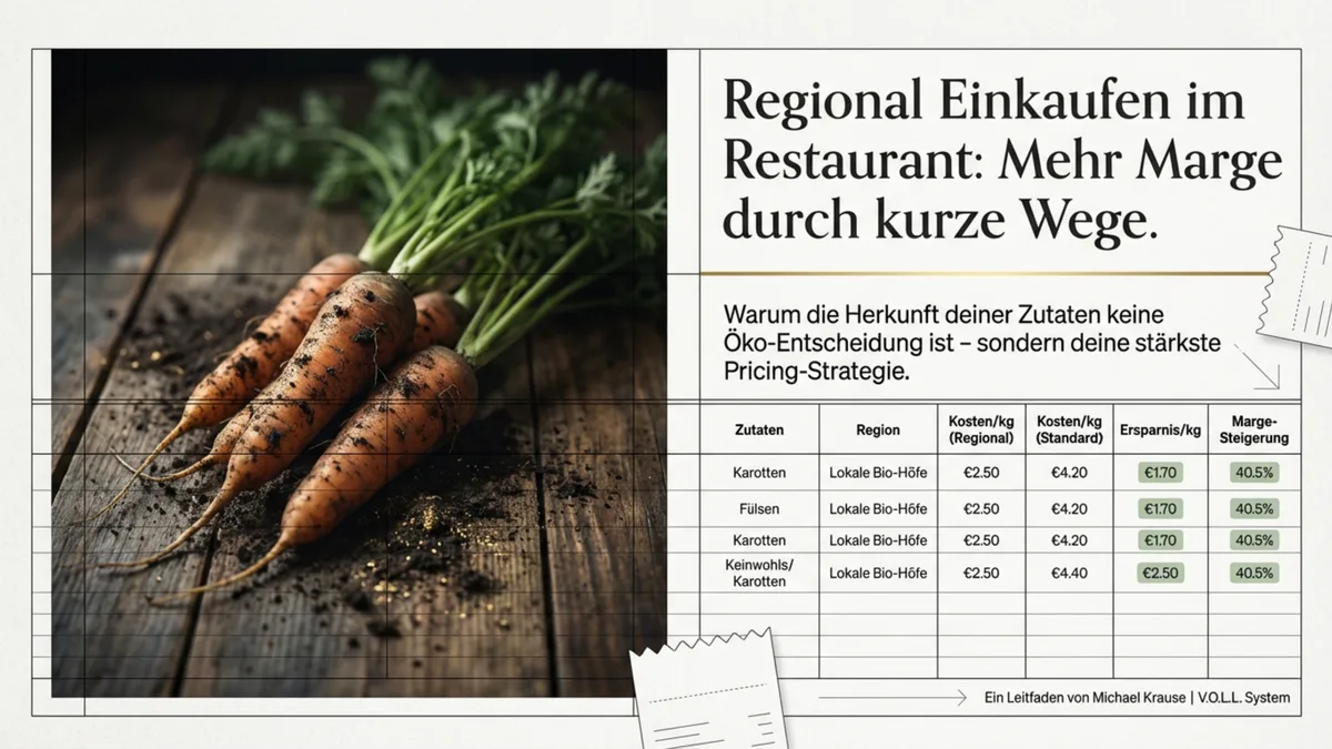 Regional einkaufen Restaurant: Mehr Marge durch kurze Wege