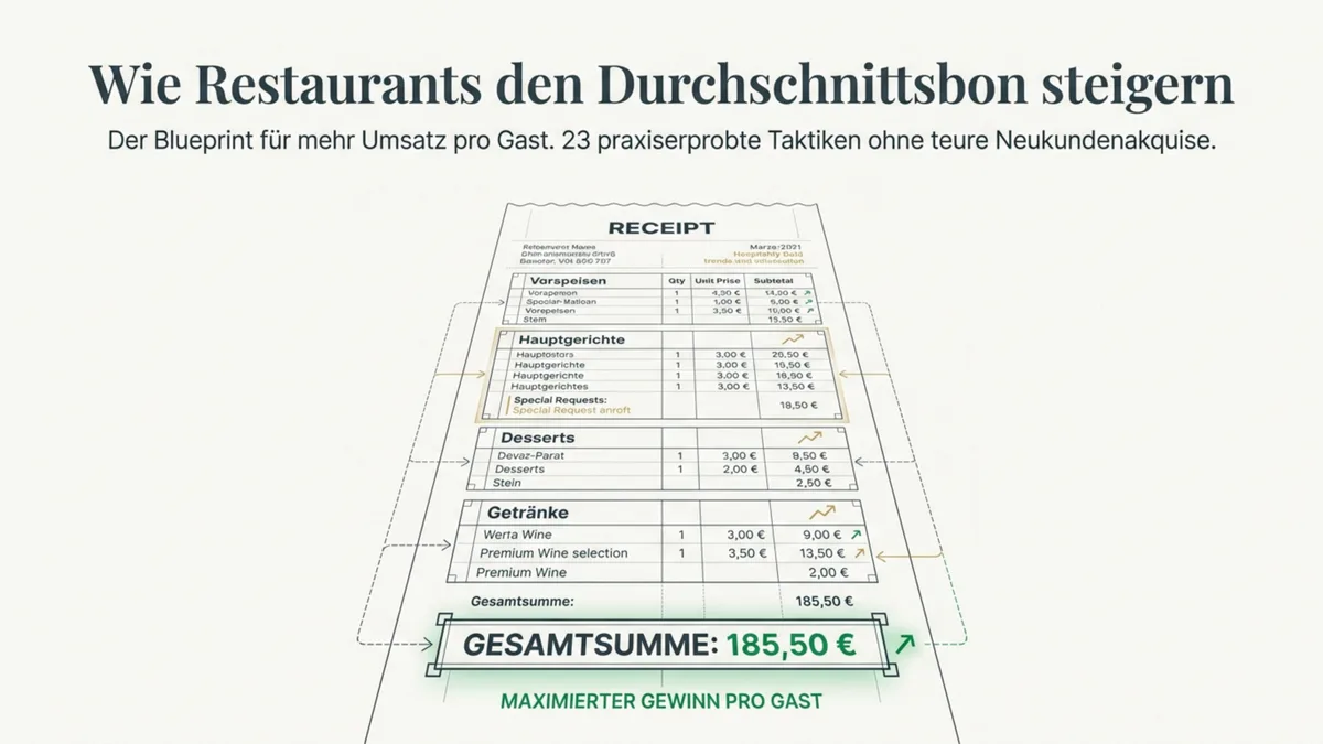 Wie Restaurants den Durchschnittsbon und Pro-Kopf-Umsatz steigern