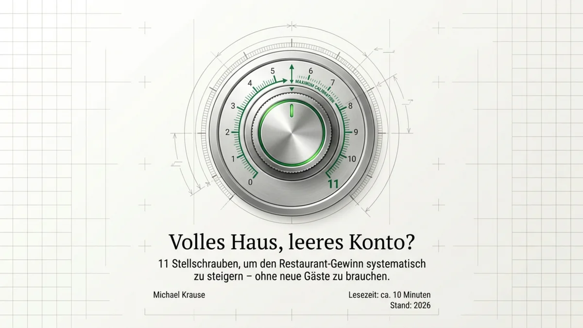 Restaurant Gewinn steigern: 11 Stellschrauben die wirklich funktionieren
