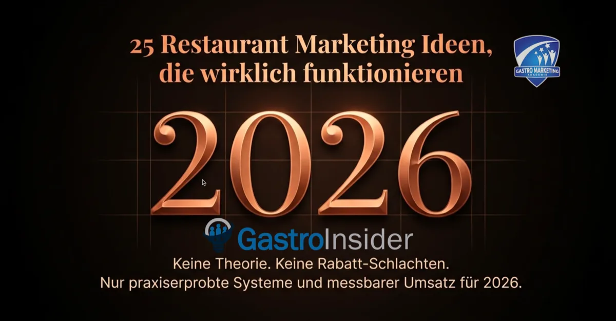 25 Restaurant Marketing Ideen die wirklich funktionieren (2026)