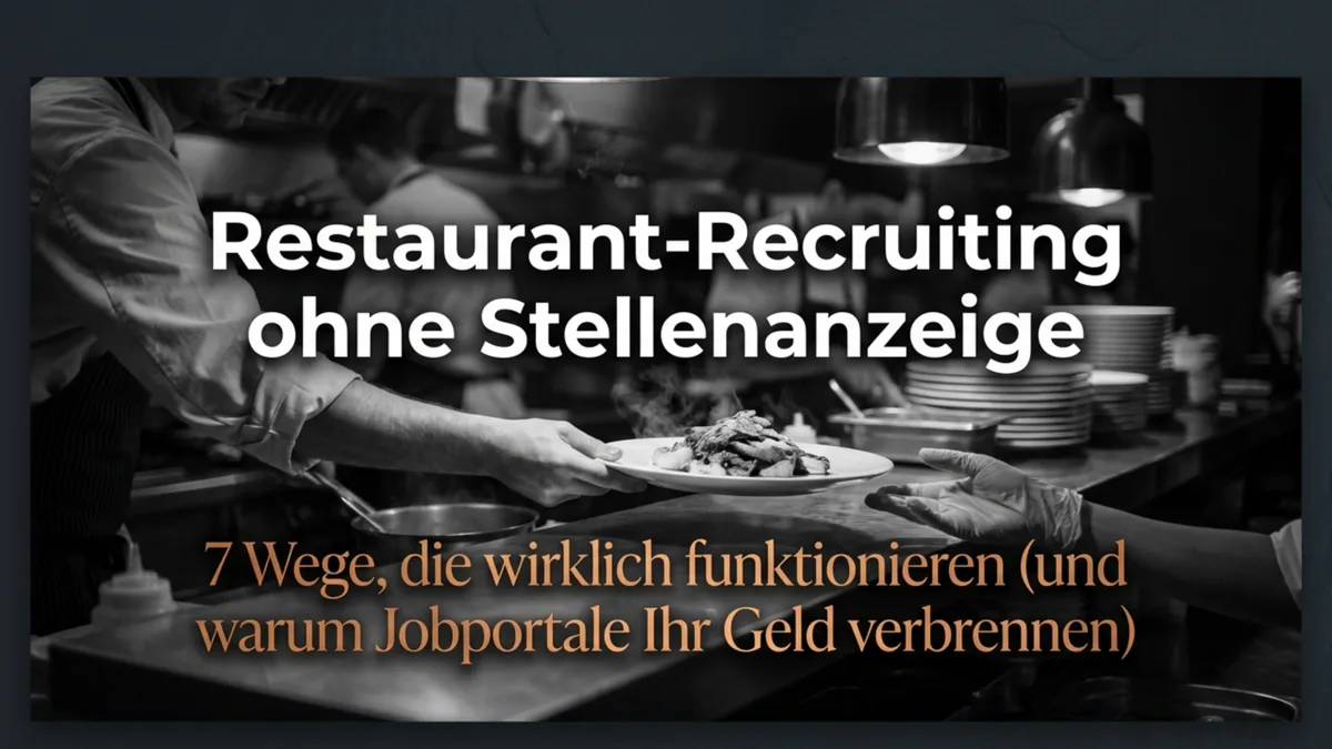 Restaurant-Recruiting ohne Stellenanzeige: 7 Wege die wirklich funktionieren