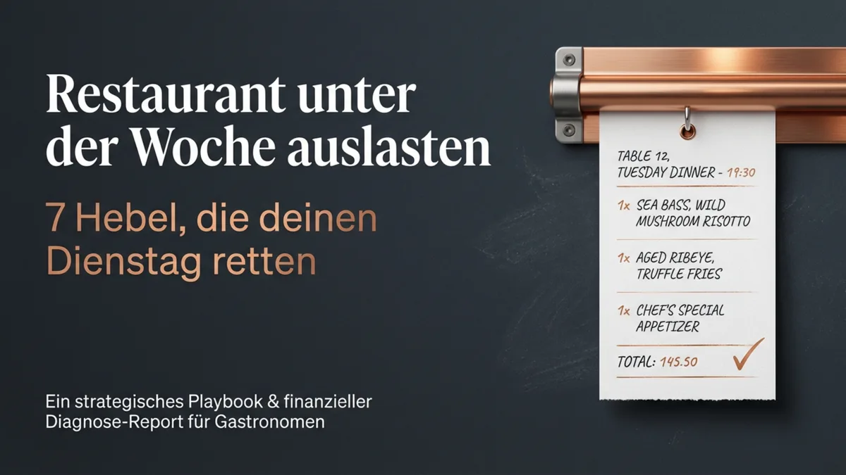 Restaurant unter der Woche auslasten: 7 Hebel die deinen Dienstag retten