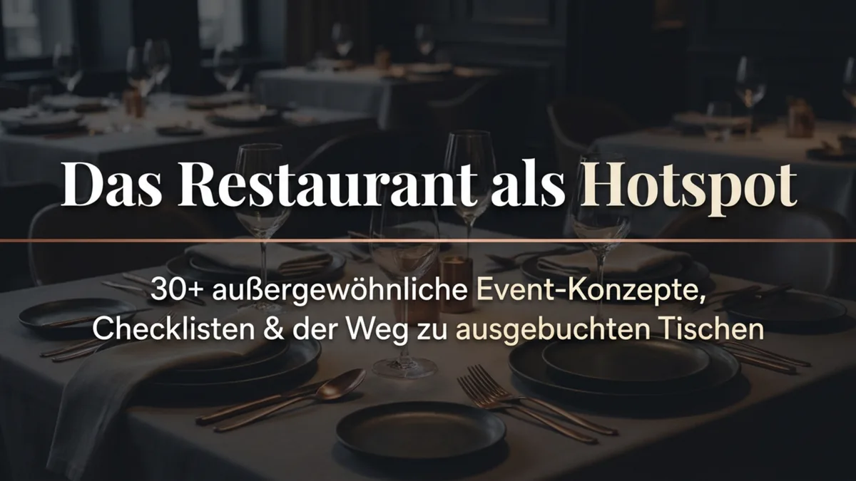 Restaurant Event Ideen: 30+ Veranstaltungen die dein Restaurant füllen