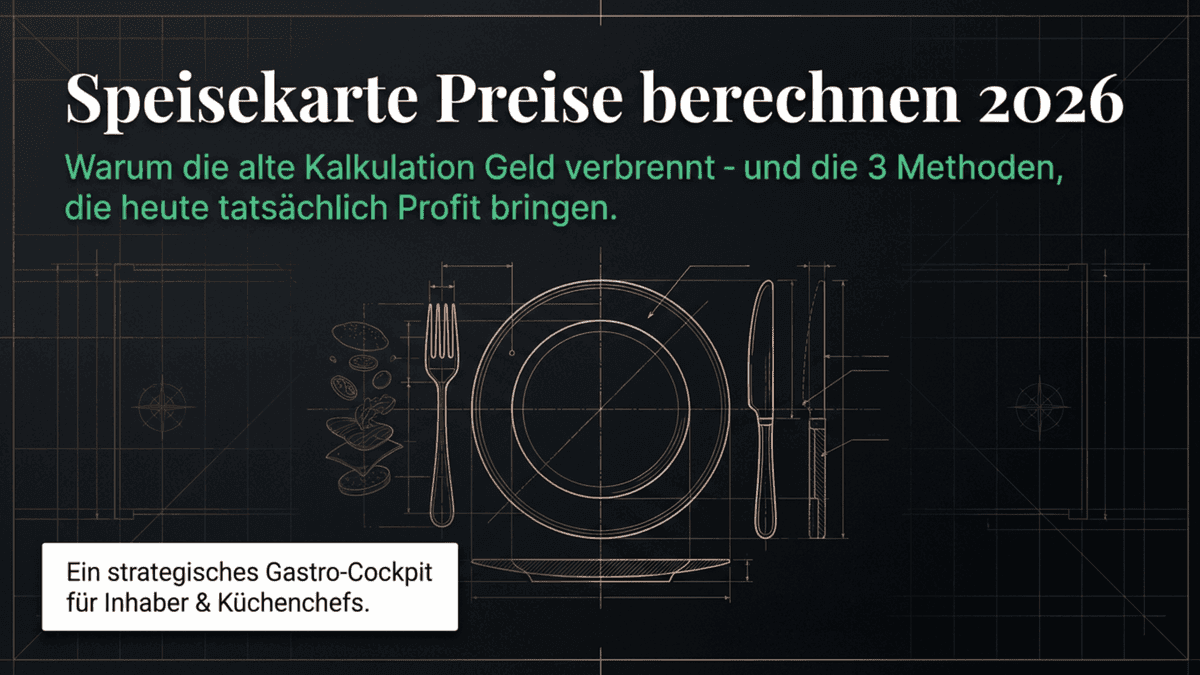 Speisekarte Preise berechnen: Die 3 Kalkulationsmethoden die 2026 tatsächlich funktionieren