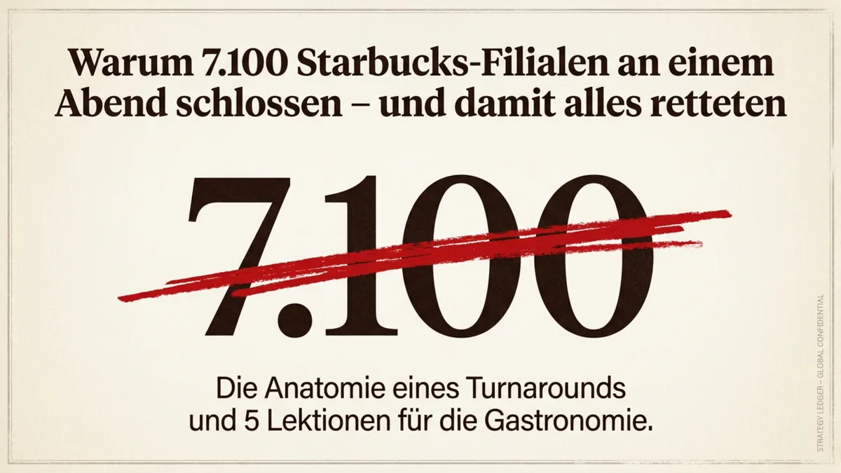 Starbucks: Warum der Gründer 7.100 Filialen an einem Abend schloss – und damit alles rettete
