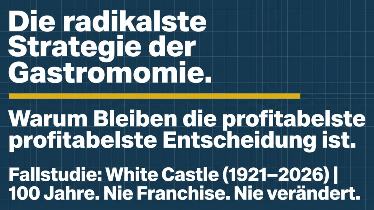 White Castle: 100 Jahre, nie Franchise, nie verändert – Warum Bleiben die radikalste Strategie ist