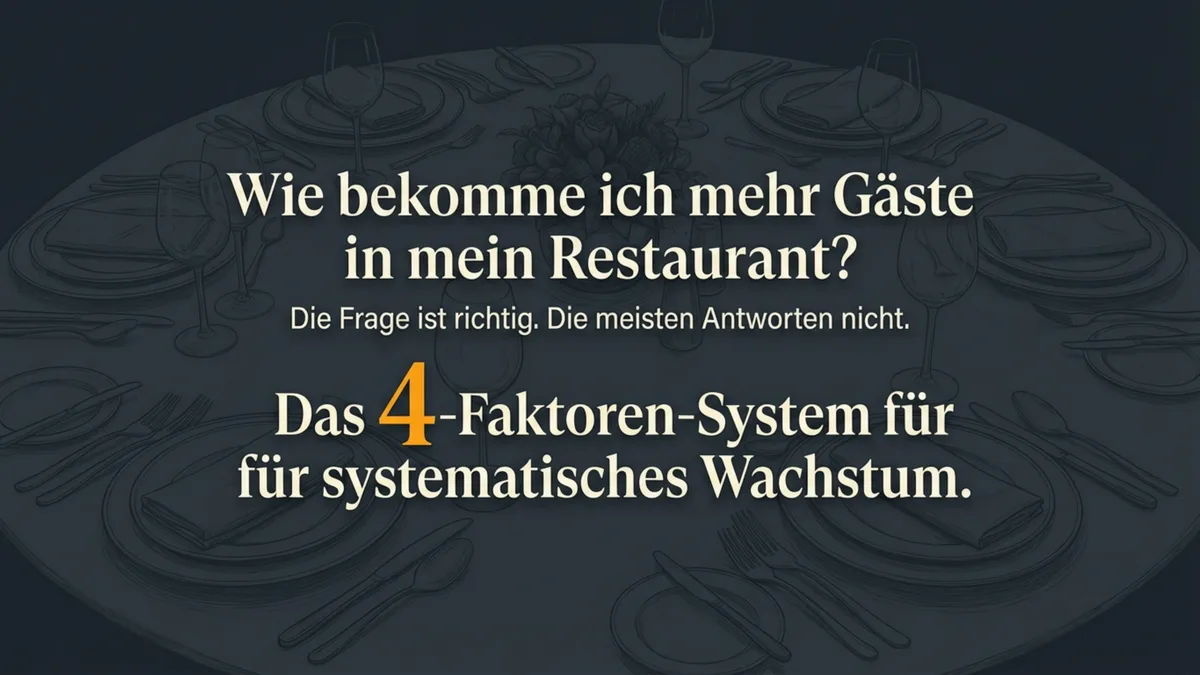 Wie bekomme ich mehr Gäste in mein Restaurant?