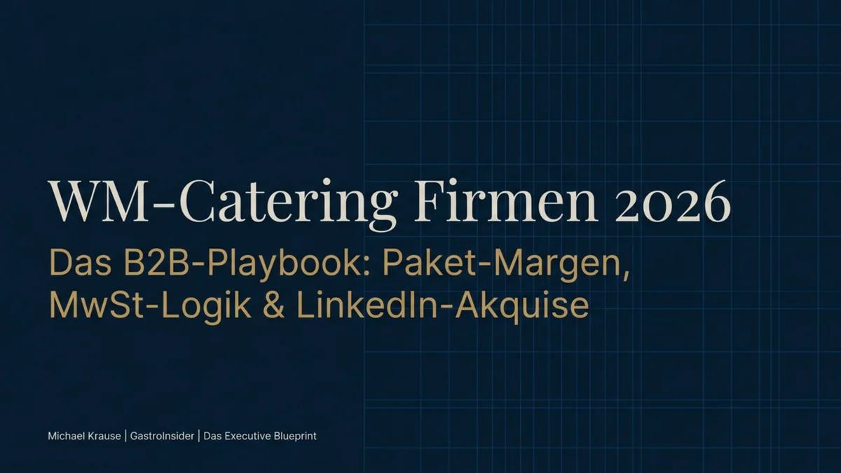 WM-Catering für Firmen: Außer-Haus-Pakete, MwSt-Logik 2026 und B2B-Acquisition