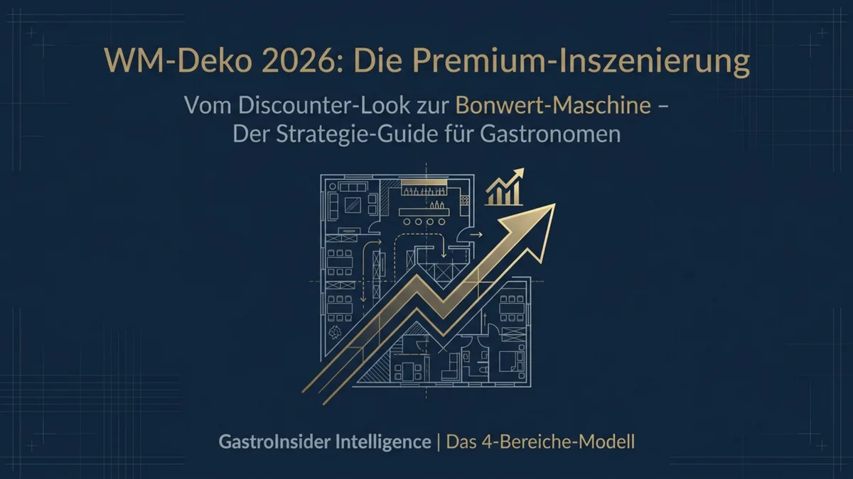 WM-Atmosphäre und Deko im Restaurant: Premium-Inszenierung statt Discounter-Stand für die WM 2026
