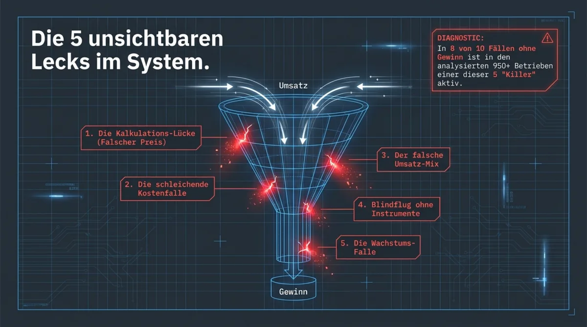 5 Gewinn-Killer Restaurant: Die 5 unsichtbaren System-Lecks die den Gewinn verhindern