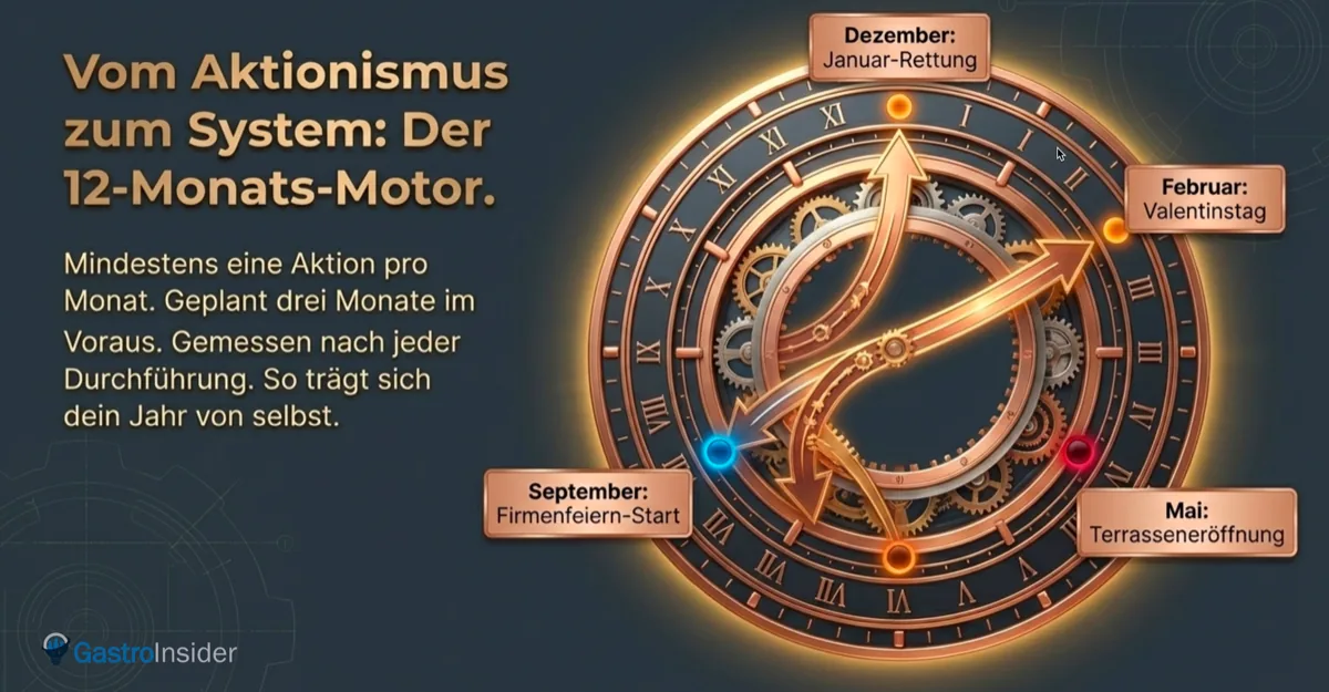 Der 12-Monats-Aktionskalender für Gastronomie: Vom Aktionismus zum System