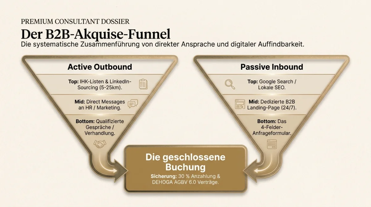 B2B-Akquise-Funnel – Outbound und Inbound kombiniert zur geschlossenen Buchung