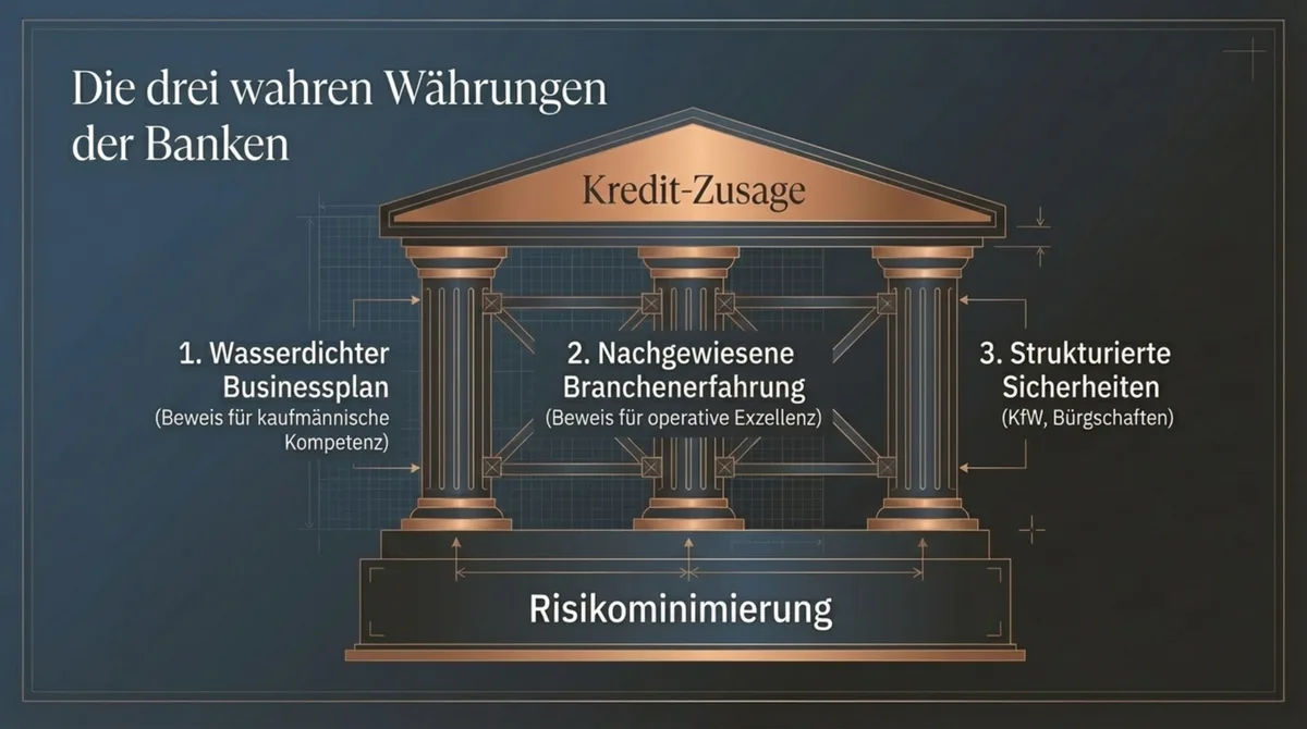 Die drei wahren Faktoren für eine Bank-Zusage beim Restaurant-Kredit: Businessplan, Branchenerfahrung und Sicherheiten