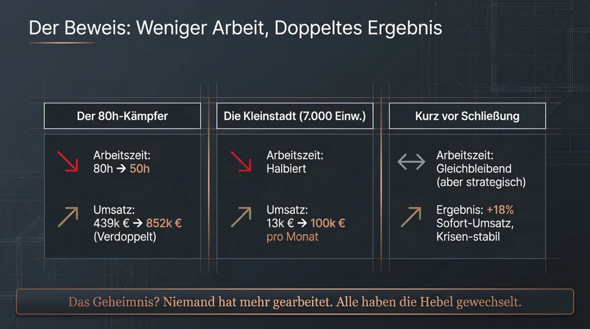 Beweis aus der Coaching-Praxis: Weniger Arbeit und mehr Umsatz durch Systemwechsel – drei Restaurant-Fallstudien