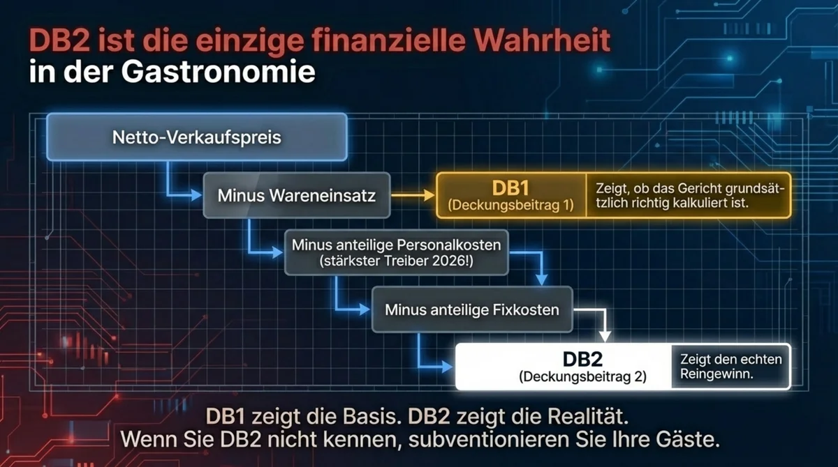 Deckungsbeitrag 2 DB2 – die einzige finanzielle Wahrheit in der Gastronomie erklärt