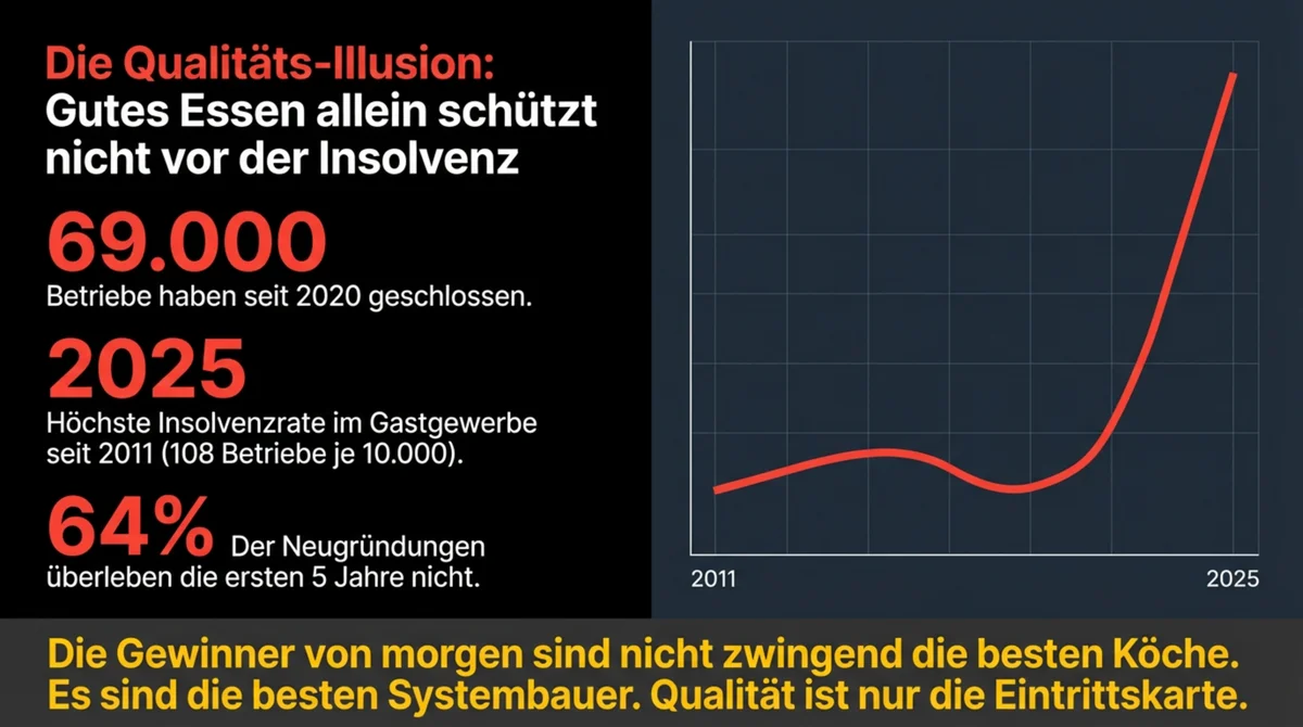 Die Qualitäts-Illusion: Gutes Essen schützt nicht vor Insolvenz – 69.000 Gastronomiebetriebe geschlossen