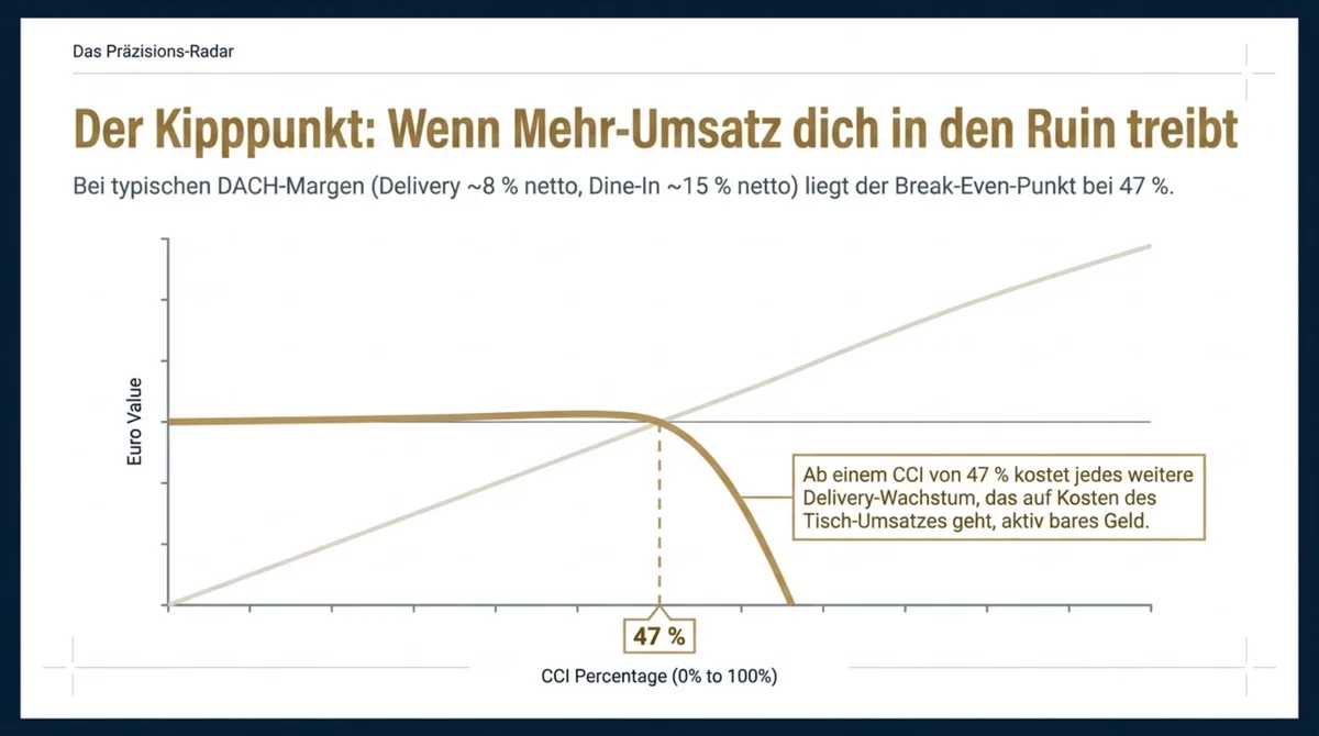 CCI-Kipppunkt bei 47 Prozent: Ab hier kostet jedes weitere Delivery-Wachstum aktiv Gewinn