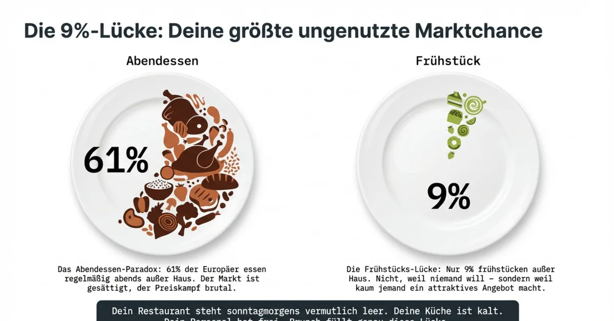 Nur 9 Prozent der Europäer frühstücken außer Haus – die größte ungenutzte Marktchance in der Gastronomie