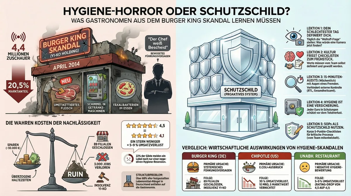 Burger King Skandal Infografik: Hygiene-Horror oder Schutzschild — was Gastronomen aus dem Team Wallraff Skandal lernen müssen