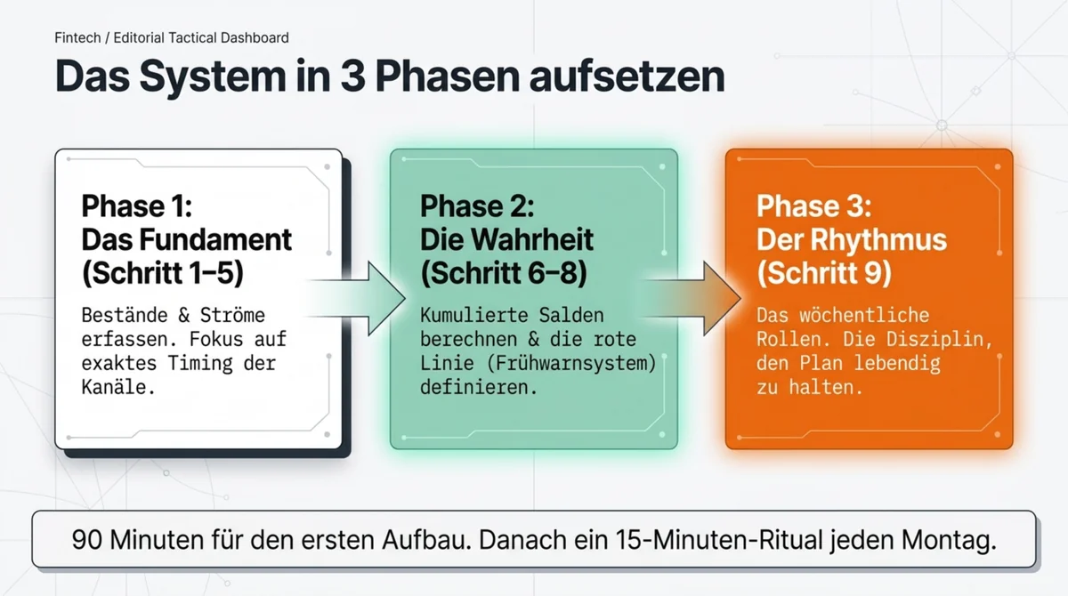 Cashflow-Plan Restaurant in drei Phasen aufsetzen: Fundament, Wahrheit, Rhythmus