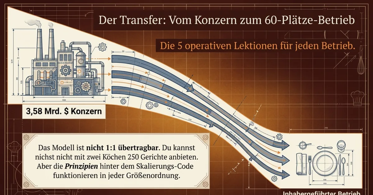 Transfer der Cheesecake Factory Prinzipien vom 3,58-Mrd-Konzern auf den 60-Plätze-Betrieb – 5 operative Lektionen