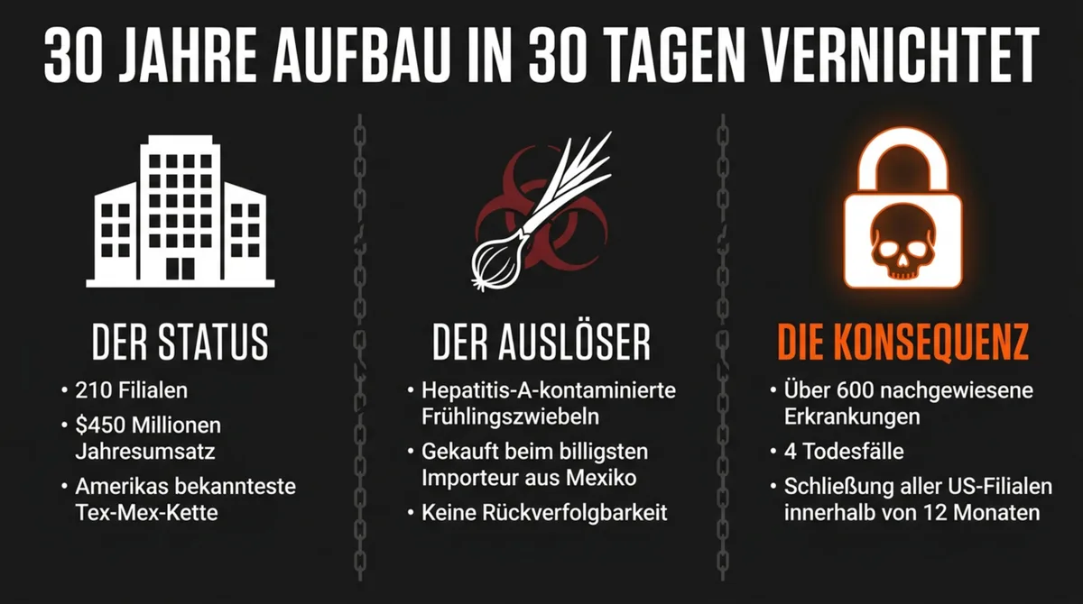 Chi-Chi's Restaurantkette – 30 Jahre Aufbau in 30 Tagen vernichtet: Status, Auslöser und Konsequenzen