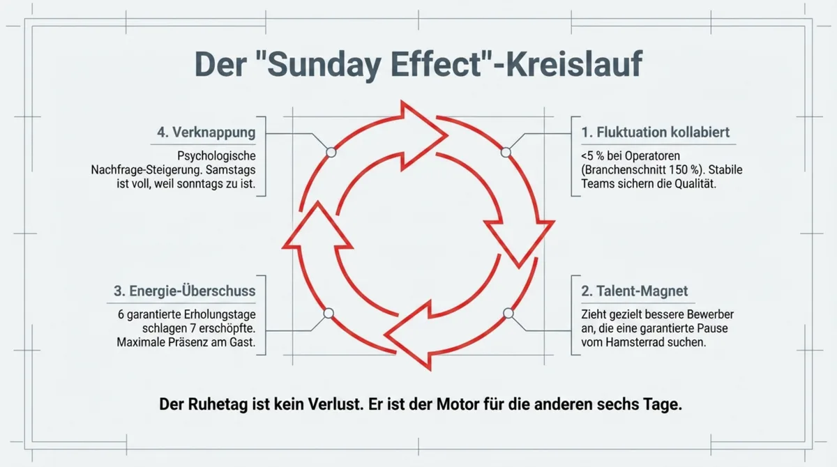 Chick-fil-A Sunday Effect Kreislauf: Ruhetag steigert Talent-Magnet und Energie, senkt Fluktuation